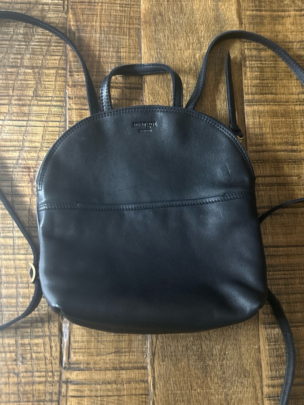 Margot black leather backpack Handbag I